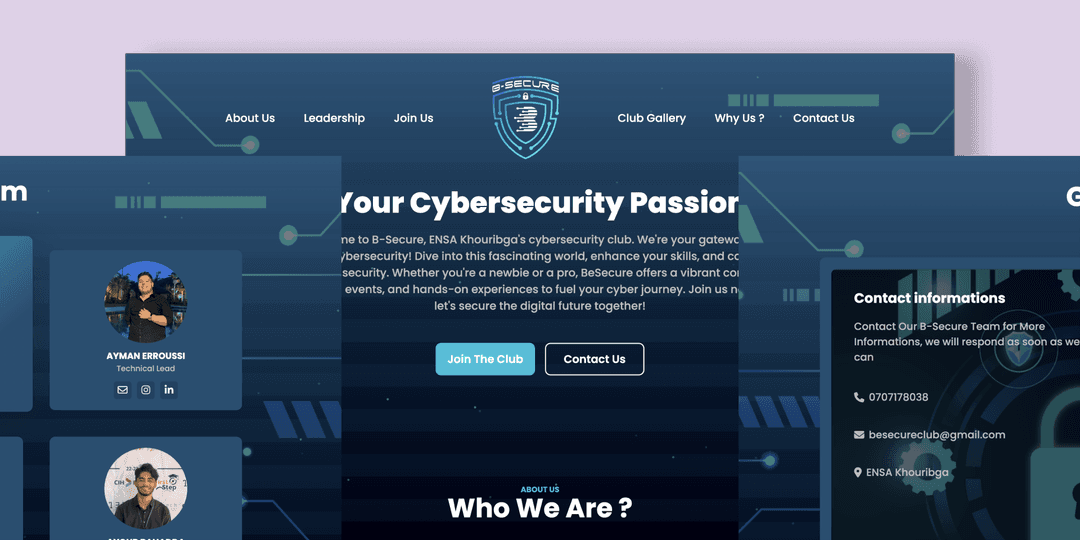 B-Secure Club Website